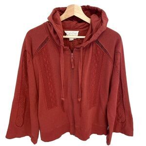 Evys Tree Eyelet Zip Hoodie